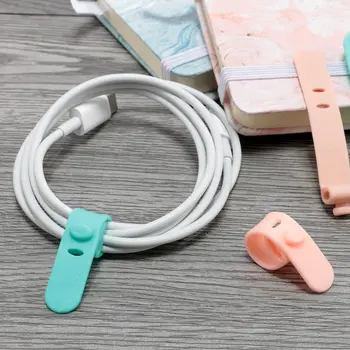 

4 Pcs Cable Winder Silicone Cable Organizer Wire Wrapped Cord Line Holder Storage Rope High Quality