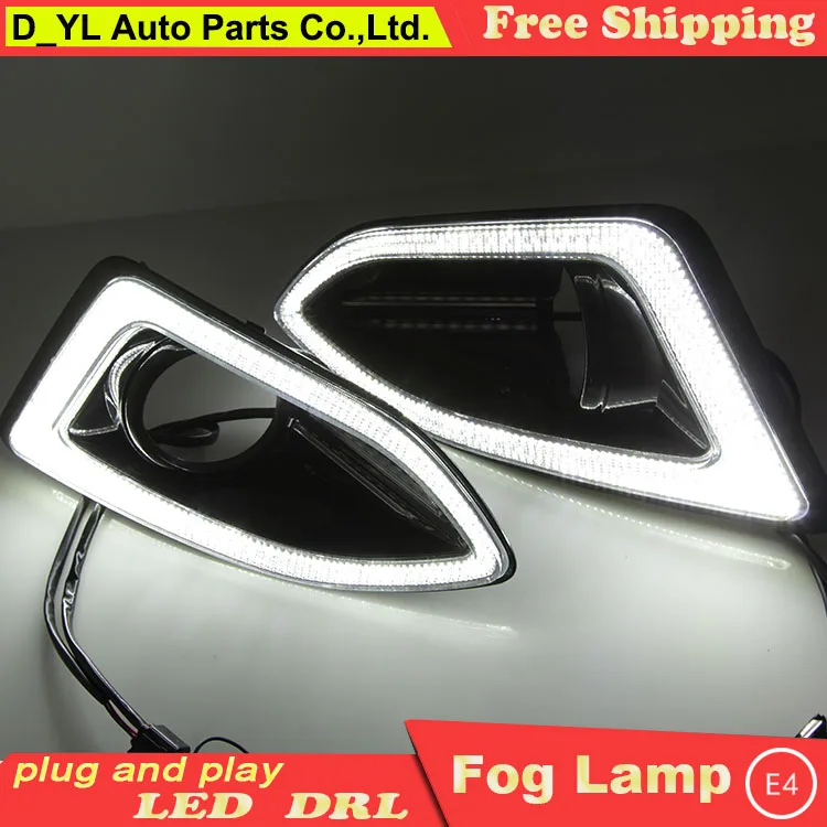 Best Offers Car Styling Daytime Running Lights for Ford Edge LED DRL 2015 Ford Edge LED Fog Light Front Lamp Automobile Accessories.