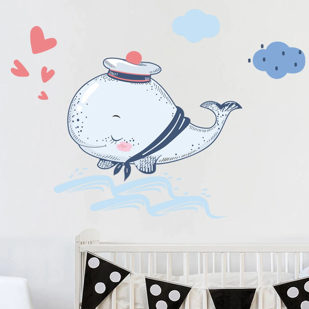 القلب الحيوان خلفيات الكرتون التلفزيون خلفية خزانة ملصقات جدار الأطفال غرفة نوم الحمام PVC الشارات