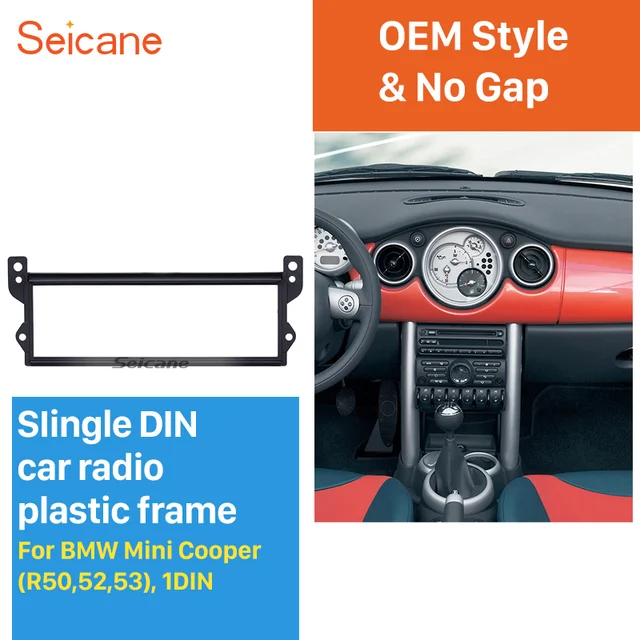 Seicane 1 Din Kit De Couverture De Cadre De Panneau Dautoradio Pour