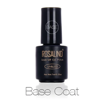 

ROSALIND Nail Gel Base Coat 7ml Transparent Primer For Nail Manicure Soak Off UV Gel Varnish Nail Art Long Lasting Gel Lacquer