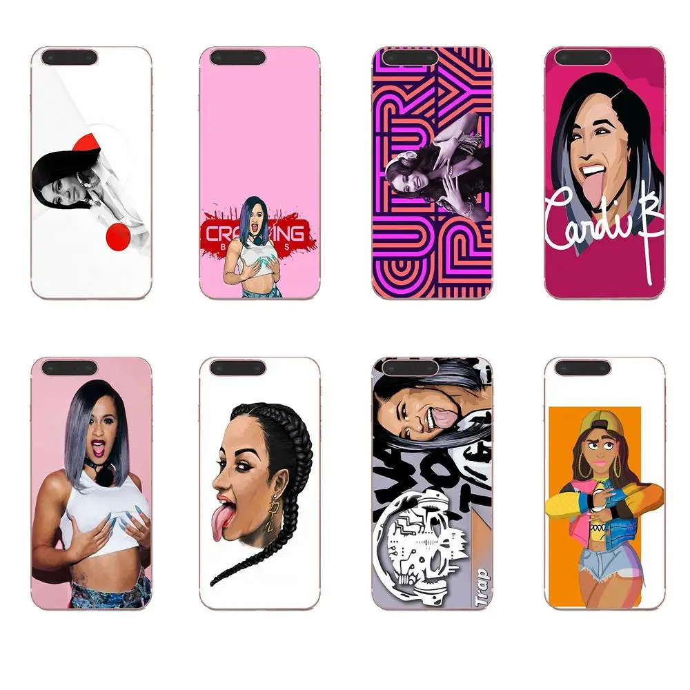 Мягкие сумки из ТПУ чехлы Веселые девушки Cardi B для Huawei Mate 7 8 9 10 20 P8 P9 P10 P20 P30 Lite Plus Pro