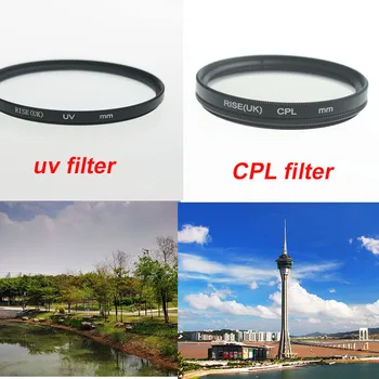 

A Set RISE (UK) 55mm Ultra-Violet UV filter+Circular polarizing CPL C-PL lens filter for Canon Nikon Sony Camera lens
