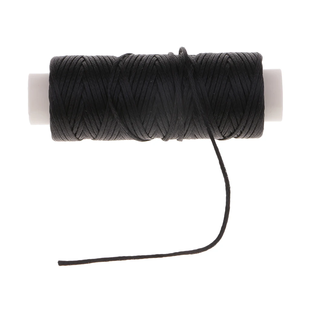 1 Spool Flat Waxed Polyester Braided Waxed Thread Cord for Sewing Accessories, DIY Jewelry Making