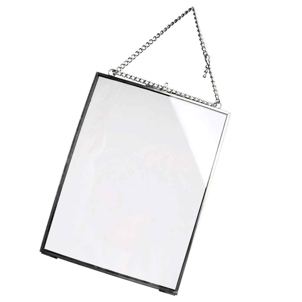 Glass Hanging Frames with Chain Rope, for Display Photos, Pictures, Artworks, Paintings, Posters