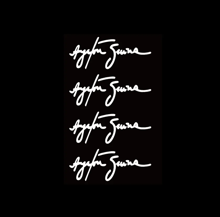 10.7*4.2cm 4 Pcs/ Lot Ayrton Senna Signature Car Sticker Driven To Perfection Slanted Car Decal  Car Styling Car Stickers