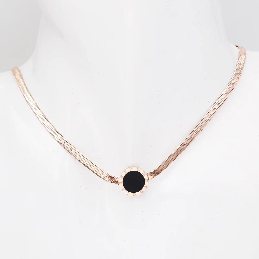 

New Fashion Design Serpentine Short Necklace And Stainless Steel Choker Collar "BVLOVER" Necklaces For Women Best Girl Gift