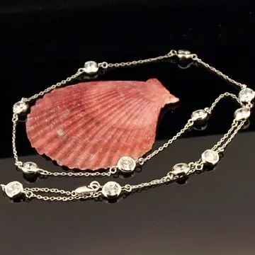 

Fashion necklace/Long silver necklace/cz necklace