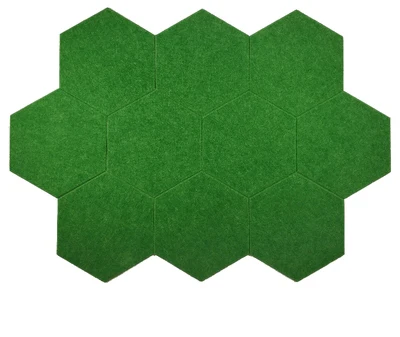 10 шт. 3D войлочные шестигранные настенные наклейки для хранения букв доска для сообщений фото дисплей доска DIY Искусство Декор стены наклейки украшение дома - Цвет: Зеленый