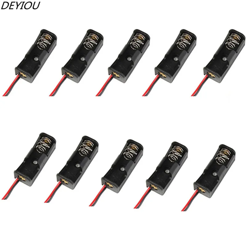 

DEYIOU 5PCS 10PCS 23A /A23 Battery 12V Clip Holder Box Case With Wire Lead for Soldering / Connecting H0TB