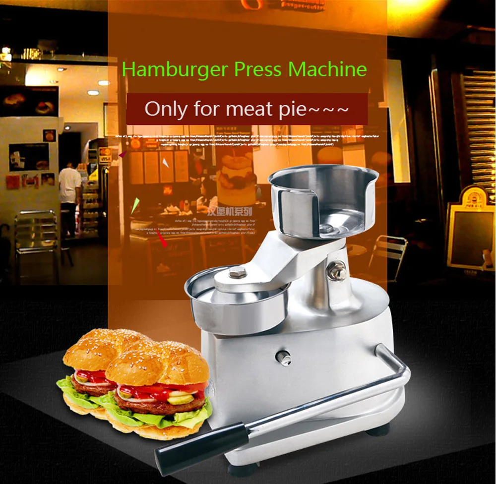 Hamburger Burger Meat Press Machine Aluminum Alloy Hamburger Patty Maker 100mm/130mm Diameter With 500Pcs Oil Absorbing Paper