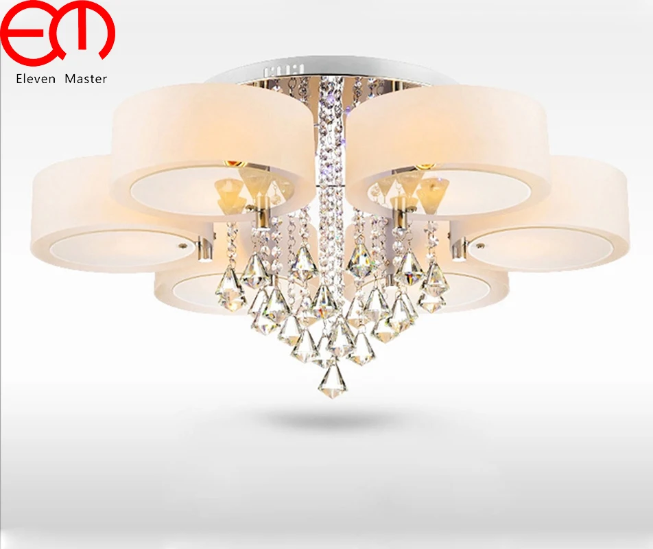 

3/5/6/7 heads E27 Ceiling Lamp Acrylic Crystal Living Room Foyer Light Home Lights minimalist led ceiling lights KCL0005