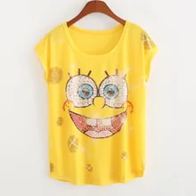 2017 Summer Style Limited Top O neck Cotton Tops Cartoon T shirt Women Minions Printing T