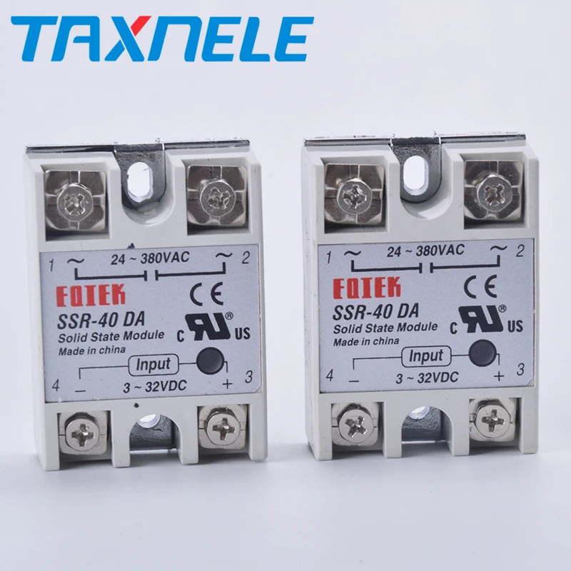 

SSR 40DA DC to AC SSR white shell Single phase Solid state relay input 3-32VDC relays