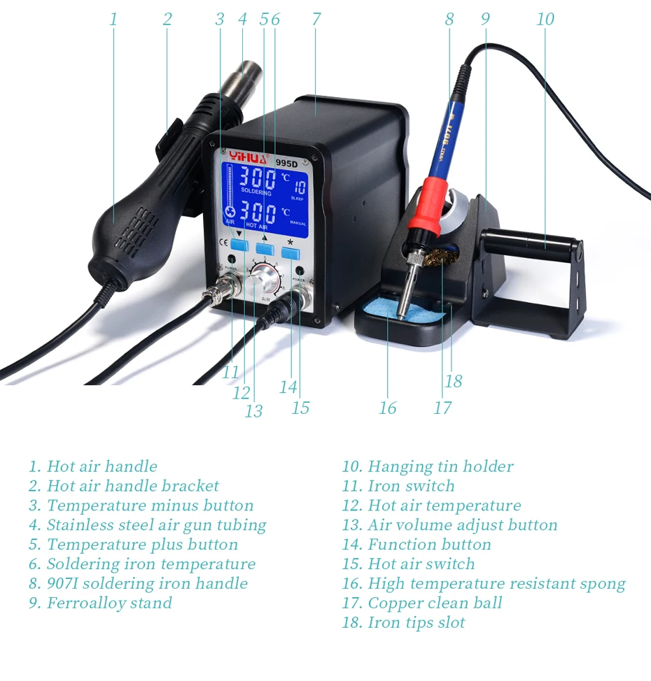 YIHUA 995D Soldering Station 14