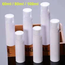 36 X пустые духи косметические пульверизаторы опрыскиватель/Бутылочки для лосьона с пульверизатором белые пластиковые бутылки флакон косметический многоразового использования бутылки 60 мл/80 мл/100 мл
