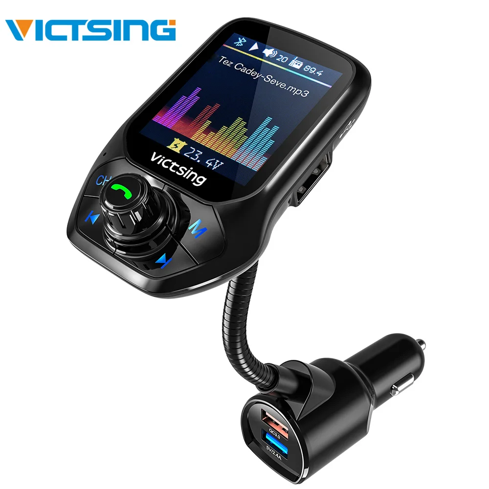 Автомобильный fm передатчик VicTsing с 3 USB портами порта быстрая зарядка FM