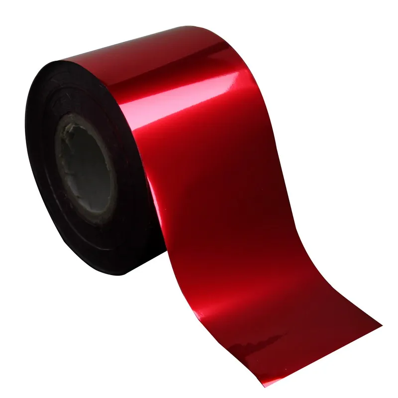 

120m*4cm Red Color Design Nail Transfer Foil Beauty Fingernail Wrap Women Nail Art Sticker Fashion Nail Tip Decorations WY291