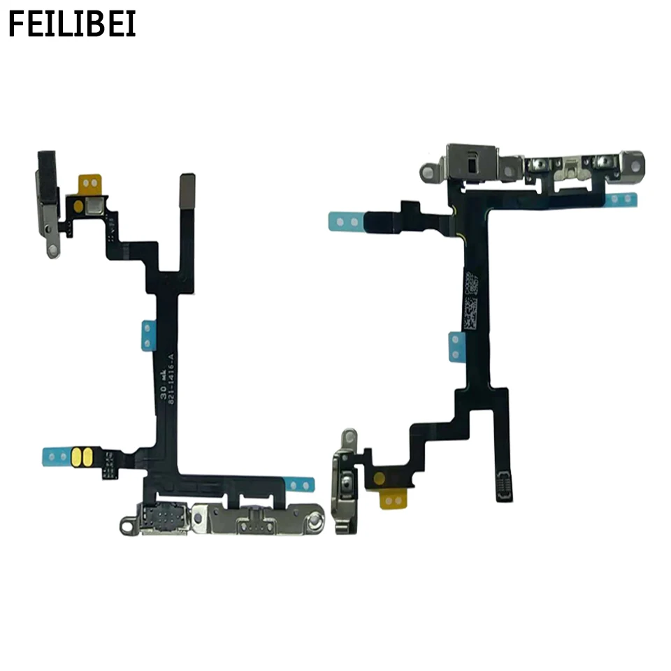 

100% High Quality Flex Cable For iPhone 5 Volume Button Power Switch On Off Button Key with Small Metal Holder Parts