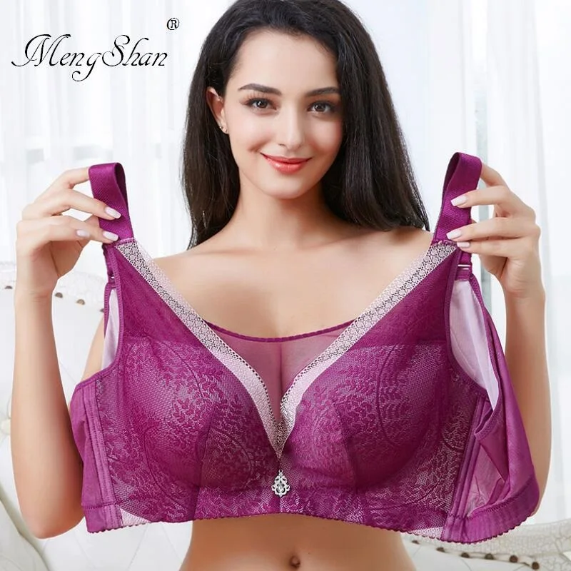 

Ladies Big Size 3/4 Cup graded quarter Women's big brassiere Large cup Fat MM Increase the code underwear Super sexy bra CDE cup