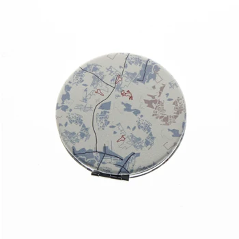 

7cm Round Double Sided Stainless Steel Espelho De Mao Espejo De Mano Portable Folding White Hand Mirror
