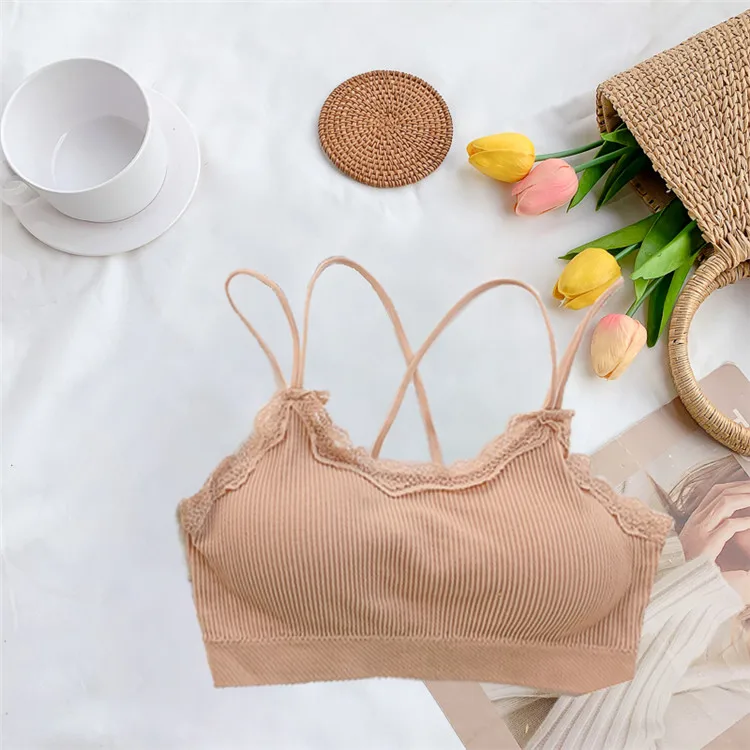 TERMEZY Bra Wire Free Bras For Women Thin Cotton Lace Bralette Seamless Thin Underwear Sexy Lingerie Soft Bras For Women (16)