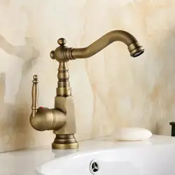 Becola Бесплатная доставка поворотный антикварный кухонный смеситель бронза кран в ванную под старину античная латунь бассейна кран HY-661