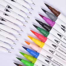 12/24/36/48/72/100 Цвет воды Цвет щетка ручка маркер-кисть сенсорный рисунок Цвета канцелярские принадлежности с аниме каллиграфия ручка
