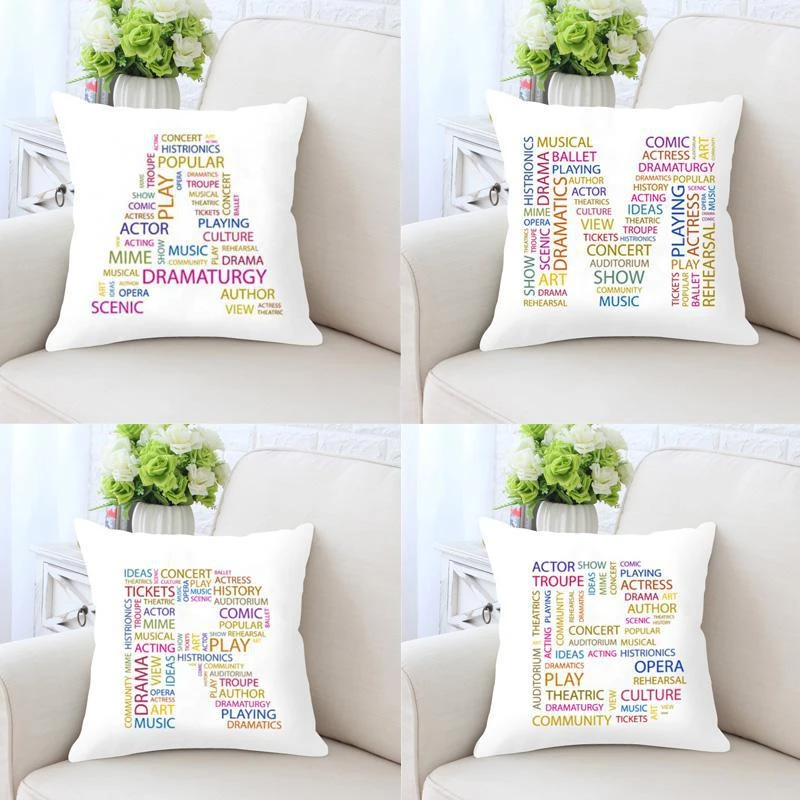 Creative Cushion Cover Pink 26 English Alphabet Sofa Pillow Case Sofa Home Decor Creative Cushion Cover Pink 26 English Alphabet Sofa Pillow Case Sofa Home Decor