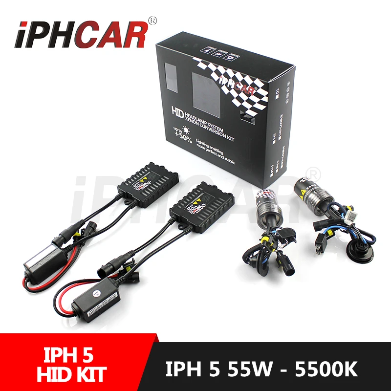 Бесплатная доставка IPHCAR 55 Вт H1 H4 H7 H8 H11 9005 9006 HID ксеноновый Комплект AC Slim Ballast Xenon Hid