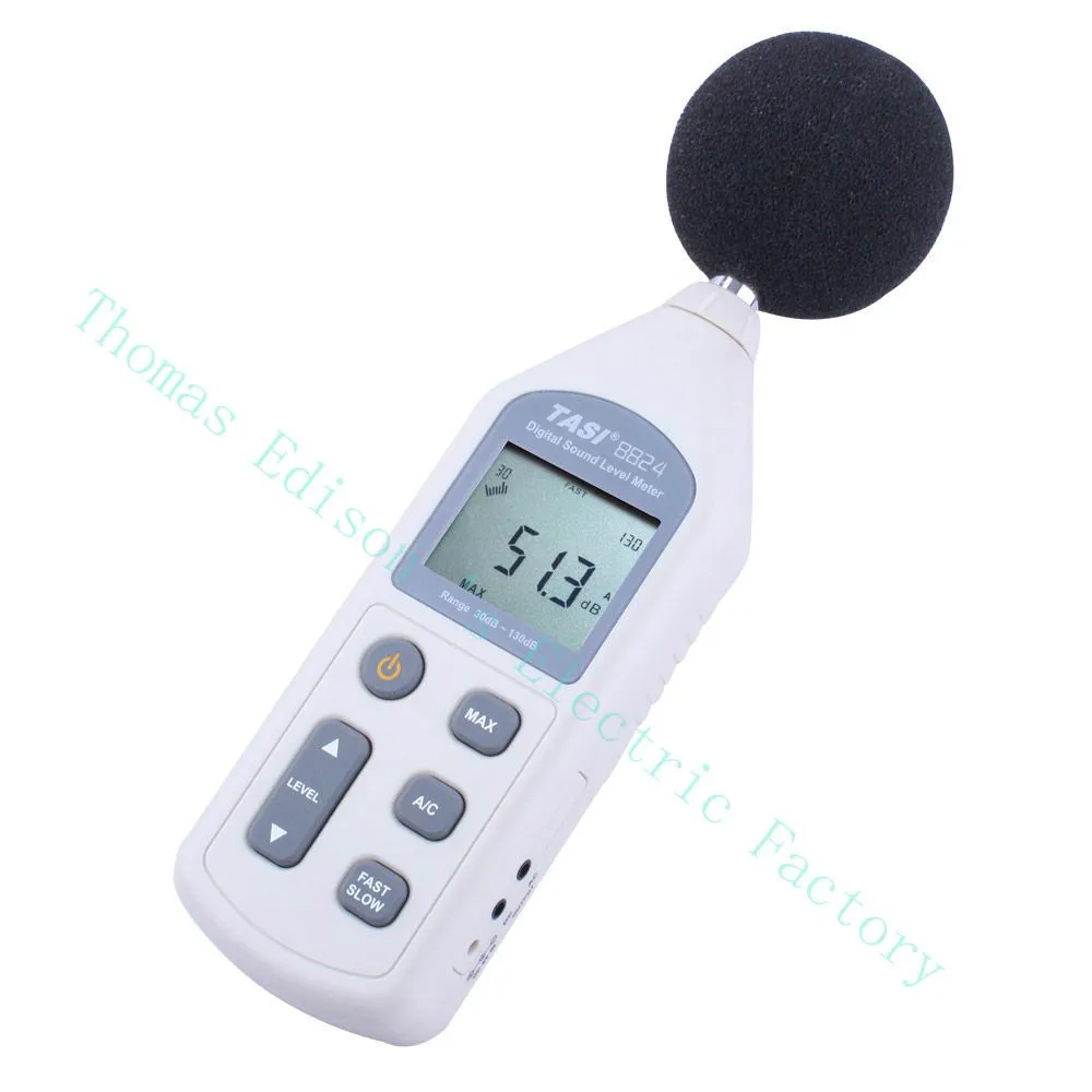 ФОТО High quality TASI-8824 Digital Sound Level Meter DB tester Portable Noise Meter 30 to 130 dBA Condenser microphone Anemometer