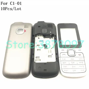 

10Pcs/Lot Original Full Housing Case Cover For Nokia C1-01 Battery Cover Housing Case With English Keyboard