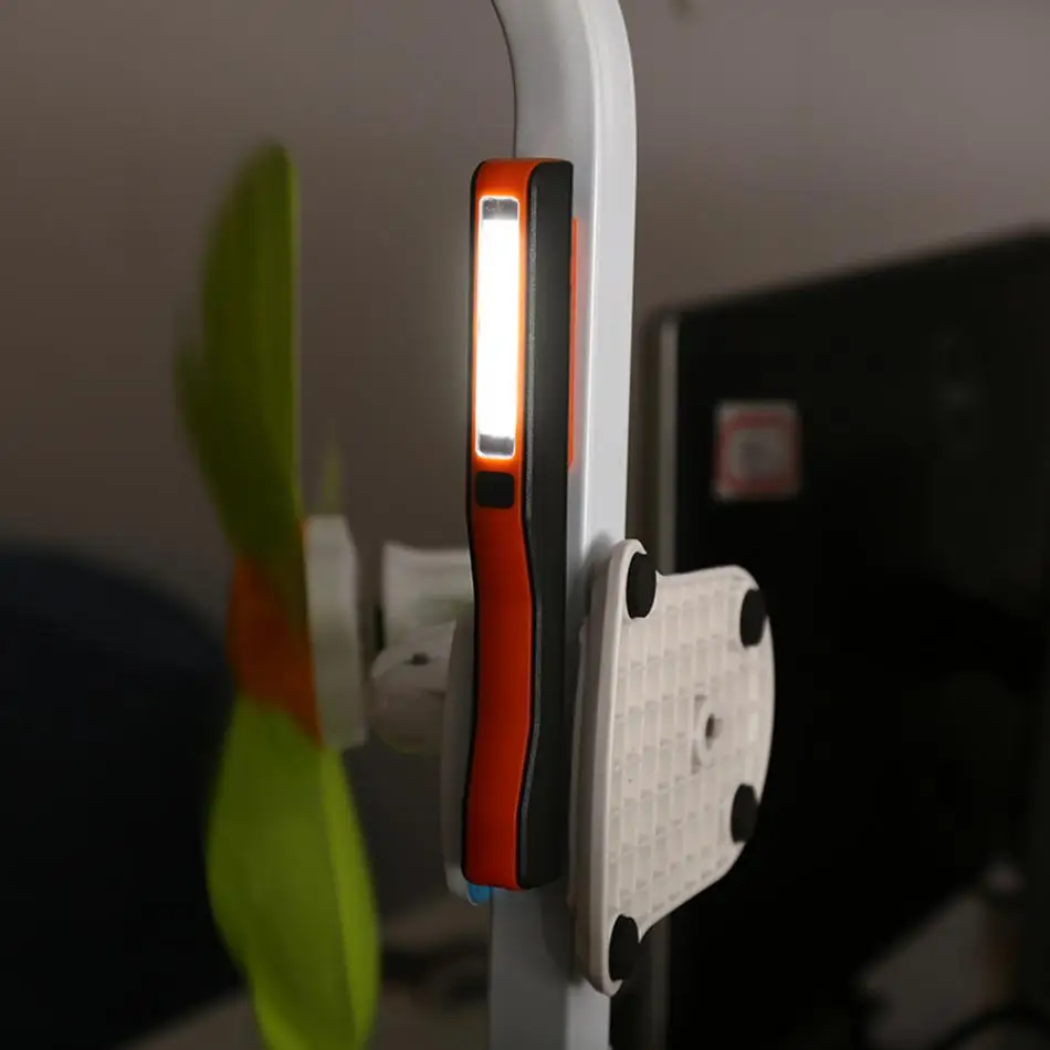 Портативный светодиодный ручной факел USB Перезаряжаемый магнитный зажим Рабочий