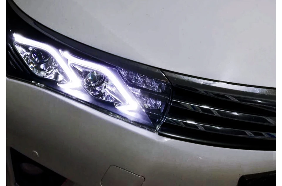 AcooSun LED Car Headlight Assembly For Toyota Corolla 2014 2015 DRL Turn Signal Lights Projector Lens Plug and Play Head Light (12)