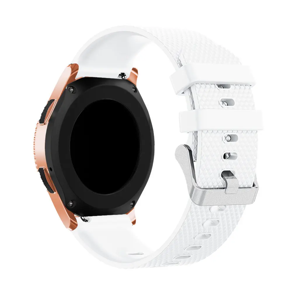 White Спортивные силиконовые ремешки для часов Ремешок для samsung gear S2 Sport Galaxy Watch 42 мм Active 2 40 мм Замена 20 мм ремешок для часов браслет - Цвет ремешка: White