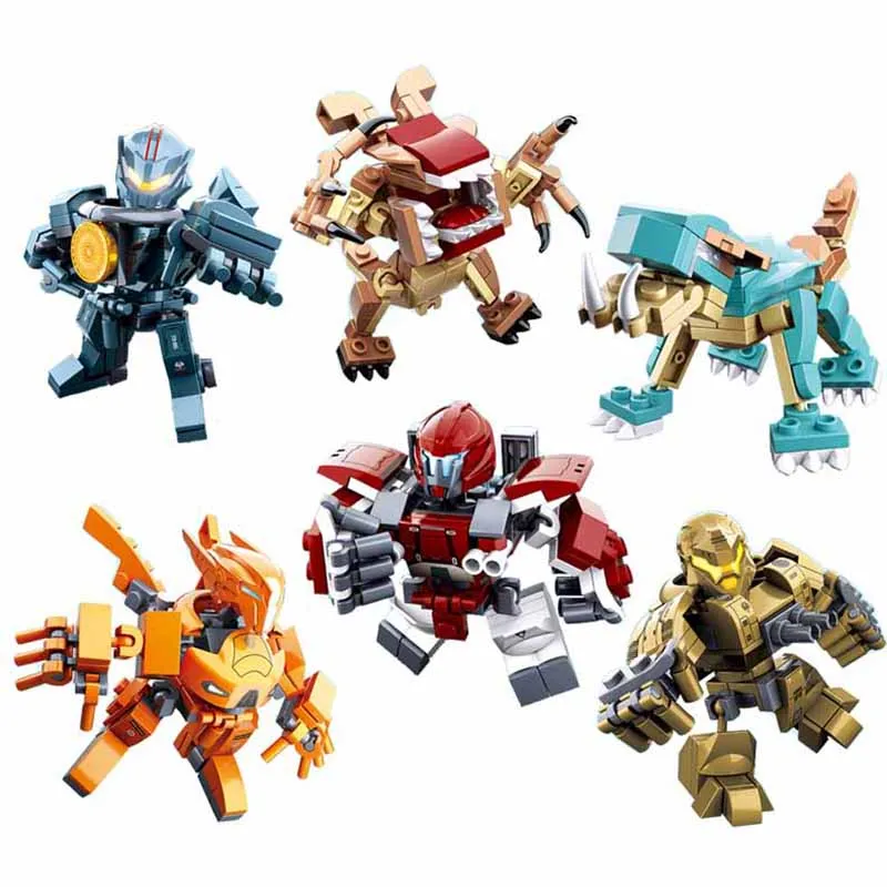 6 Sets Q Version Pacific Rim Gipsy Blocks Gipsy Avenger Saber Athena 