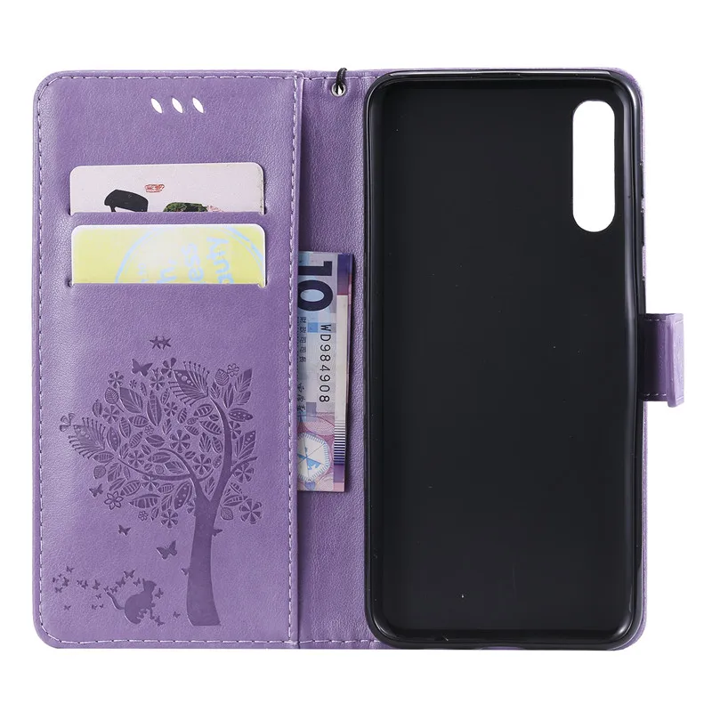 Leather Wallet Case for Samsung Galaxy A50 card slot holder stand flip silicone soft cover Samsung A50 Case A70 A40 A30 A20