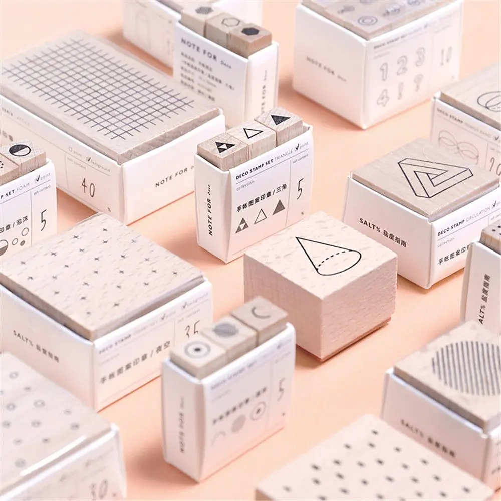 1 шт. Ретро стиль шаблон марки Kawaii Канцтовары DIY Деревянные и резиновые штампы для