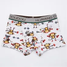 2 шт./партия, Новое Детское хлопковое нижнее белье с рисунком нижнее белье из хлопка для мальчиков трусы-боксеры с рисунком обезьяны, fTNM0062