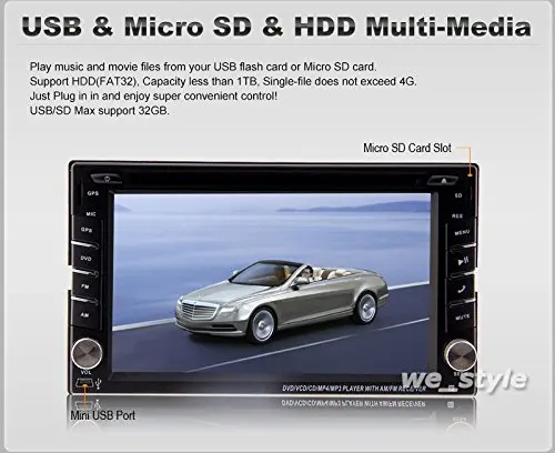 Best Bluetooth Double 2 Din 6.2-inch Touch screen Car Stereo Radio DVD Player BT car mp3 mp4 Mic USB SD In Dash Headunit+ remote cont 4
