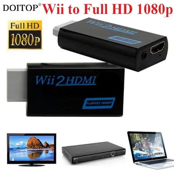 DOITOP Full HD 1080P Wii2HDMI Adapter For Wii To HDMI Upscaling Converter Adapter WII TO HDMI Adapter Converter With 3.5mm Audio