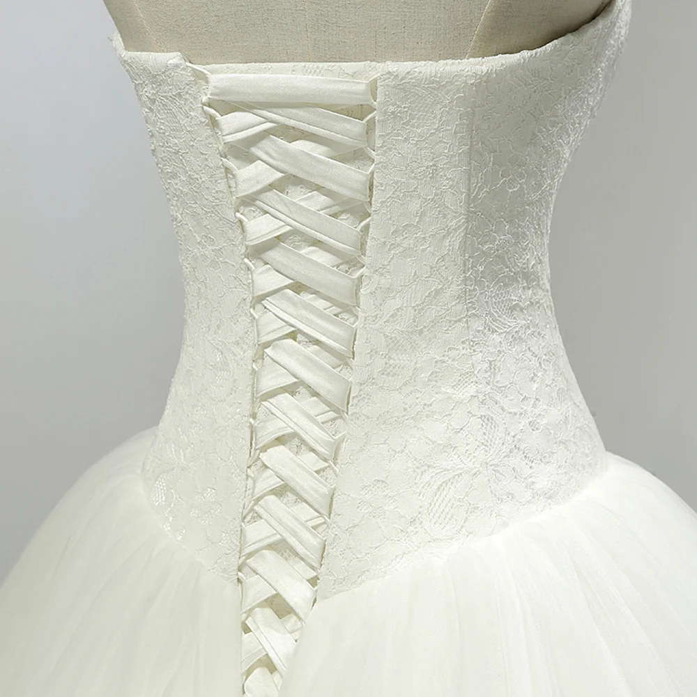Vestidos De Vasamento без бретелек Кружева тюль слоновой кости бальное платье Свадебные платья с изображением вуали плюс размер Alibaba розничный магазин