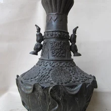 Песня voge gem S1389 13 Китай Чистая Медь Бронзовый элегантность lotiform flouncing lotus Банку Бак Горшок Ваза