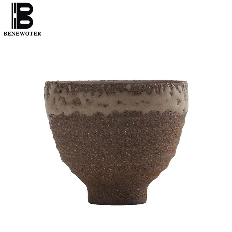 2pcs/lot Vintage Ceramic Teacup Japanese Style Coarse Pottery Teaware Master Cup Kung Fu Tea Set Drinkware Cups Ceremony | Дом и сад