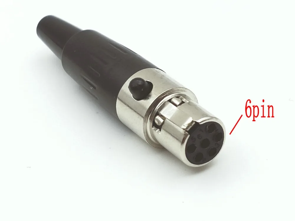 10 pces mini xlr fêmea 3pin 4pin