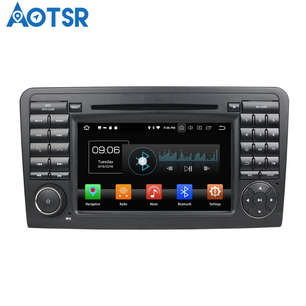 Aotsr Android 8 0 7 1 GPS навигация автомобильный dvd-плеер для Mercedes-Benz ML CLASS W164 (ML300 ML350 ML450 ML500)