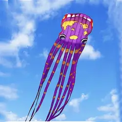 Бесплатная доставка, Высокое качество большой мягкие воздушные змеи 30 м карта мира Осьминог Кайт катушка прочный нейлон парашют летающие