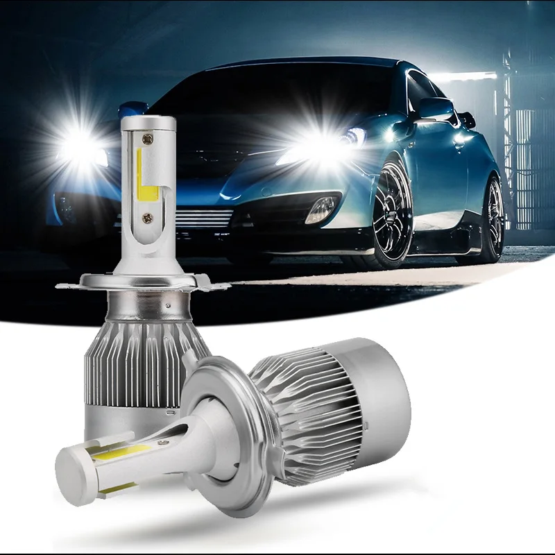 led h4 лампа для авто 2X H7 LED H4 автомобиля Фары 80 Вт 8000lm водить автомобиль Лампочки H1 H8