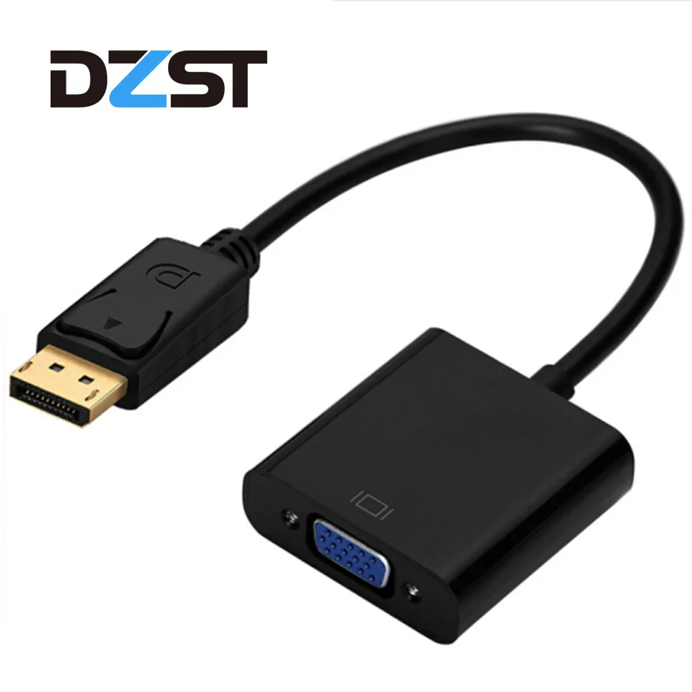 DZLST DisplayPort Male to VGA Female Cable Converter Adapter DP to VGA Adapter Cable For Projector