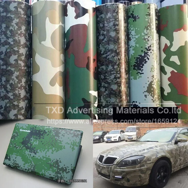 Армейская цифровая камуфляжная виниловая пленка 1 52mx 5 м/10 м/15 м/20 м/30 м/лот для